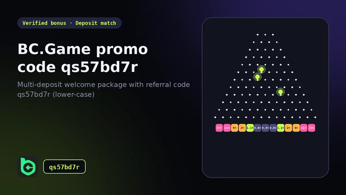 BC.Game promo code qs57bd7r – Welcome package up to 4 deposits