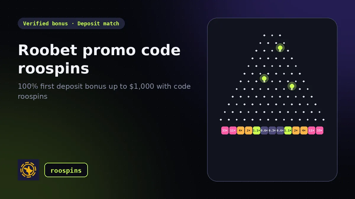 Roobet promo code roospins – 100% bonus up to $1,000